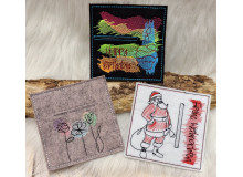 2€ ZUSATZTÜRCHEN 5. Dezember - Stickserie - 10 Geld- oder Gutscheinkartenhülle Vol. 3